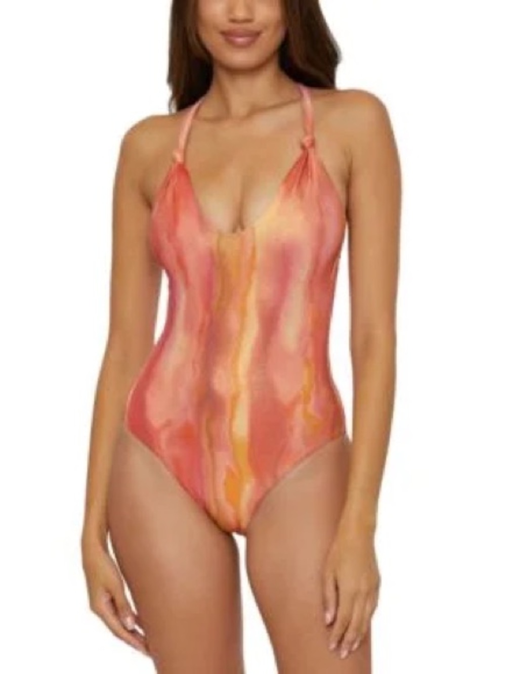 BECCA by Rebecca Virtue “Solar Energy” One-Piece Swimsuit — Multi Pink